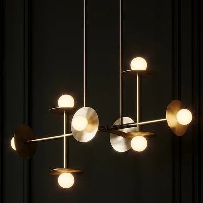 Nodes 8 Light Linear Suspension by Kelly Wearstler — Ver 5