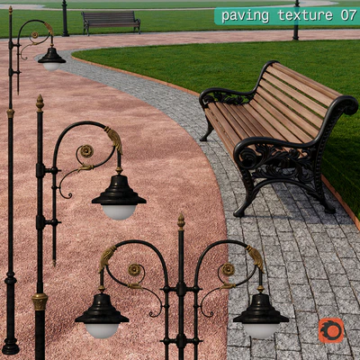 Paving granite crumb HR / street furniture 07 — Вид 1