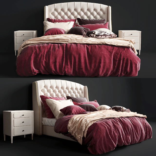Restoration Hardware Warner Tufted Bed — Descargar