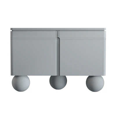 Olbia Commode, Travertine, Memphis, France, Le Berre Vevaud — Ver 5