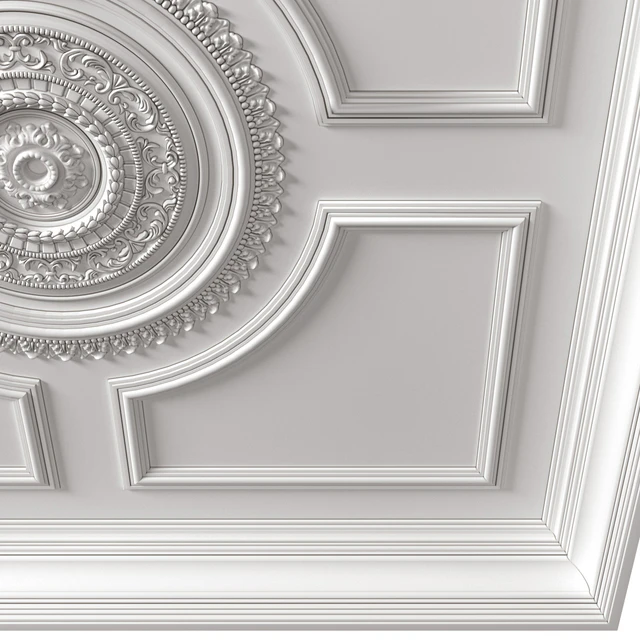 Потолок в классическом стиле.Classic coffered ceiling — Скачать