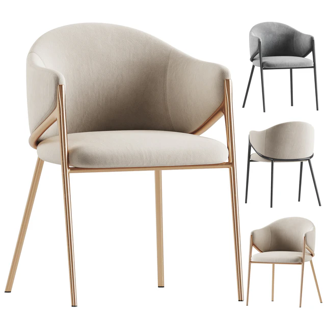 Richmond Gwen Chair Khaki Velvet — Descargar