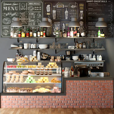 Design project coffee point with desserts and sweets 7. Cafe — Ver 1