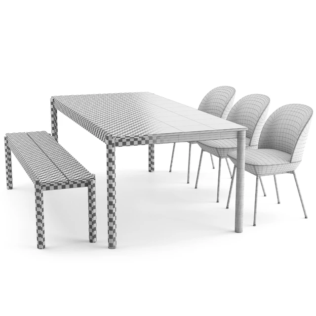 Oslo chair + Linear wood table + bench by MUUTO — Descargar