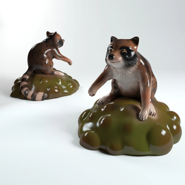 Raccoon Figurine — Descargar