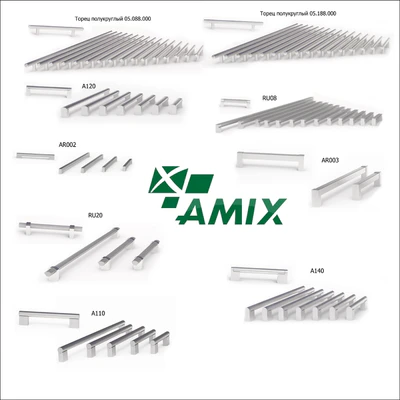 Мебельные ручки фирмы AMIX vol.01 Рейлинговые — Вид 3