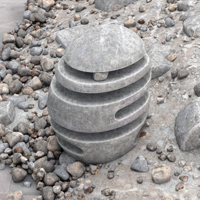 Blumenbeet Stone light / flowerbed with stone lamps — Descargar