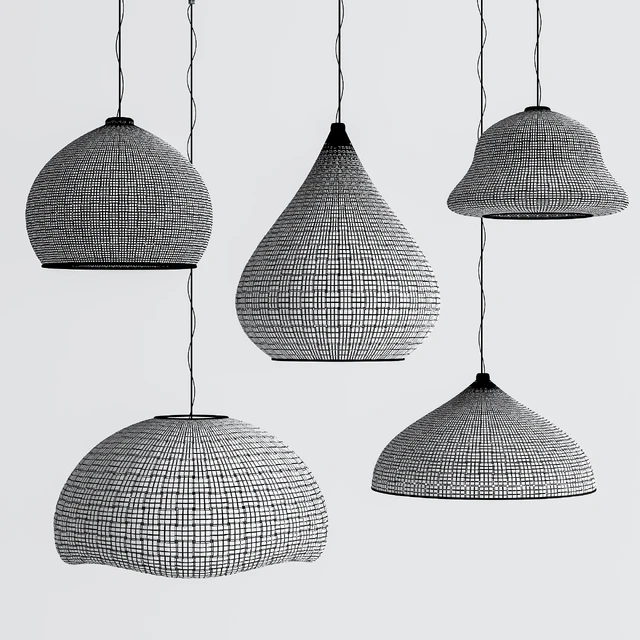 Rattan pendant lights 01 — Скачать