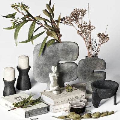 Decorative set 021 with 101 Copenhagen vases — Ver 1
