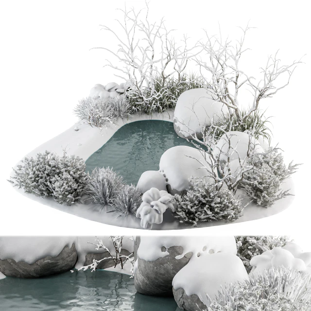 Landscape Furniture Snowy Lake - Set 48-C — Descargar