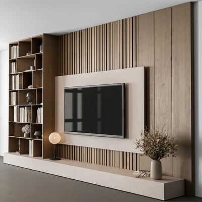 TV Wall Stone and Wood - Set 95 — Вид 1