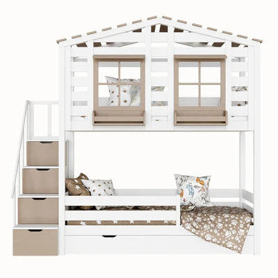 Children's 2-level bed lodge Bilbao — Ver 6
