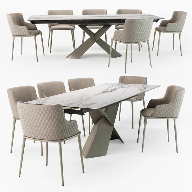 Tyron keramik drive table Magda ML armchair — Скачать
