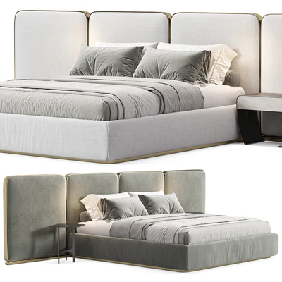 Gem Upholstered King Queen Bed 2 — Ver 1