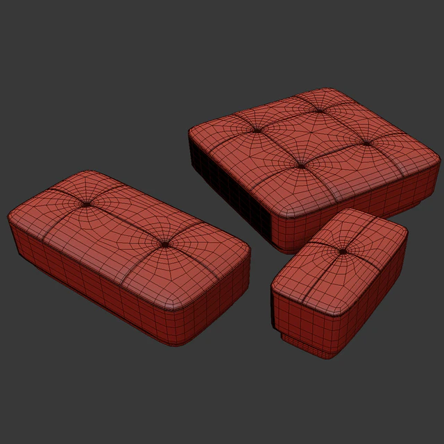 Minotti Jacques Poufs Set — Descargar