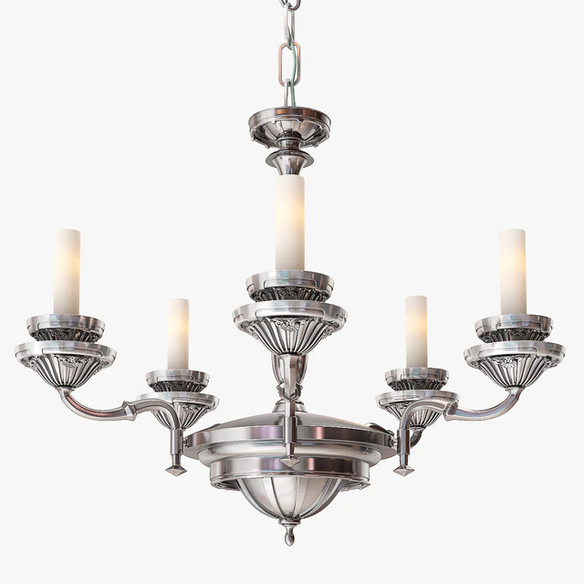 Remains Lighting Silverplate Chandelier — Скачать