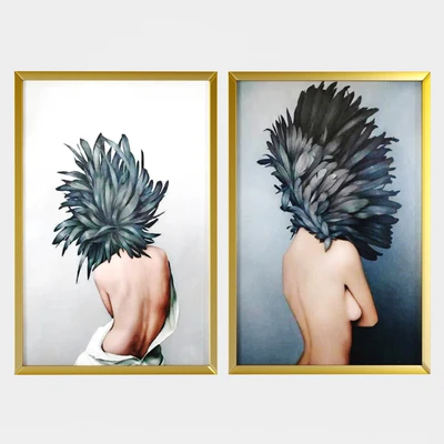 Art Frams 7- Girl With Feather By 3 Frams — Ver 4