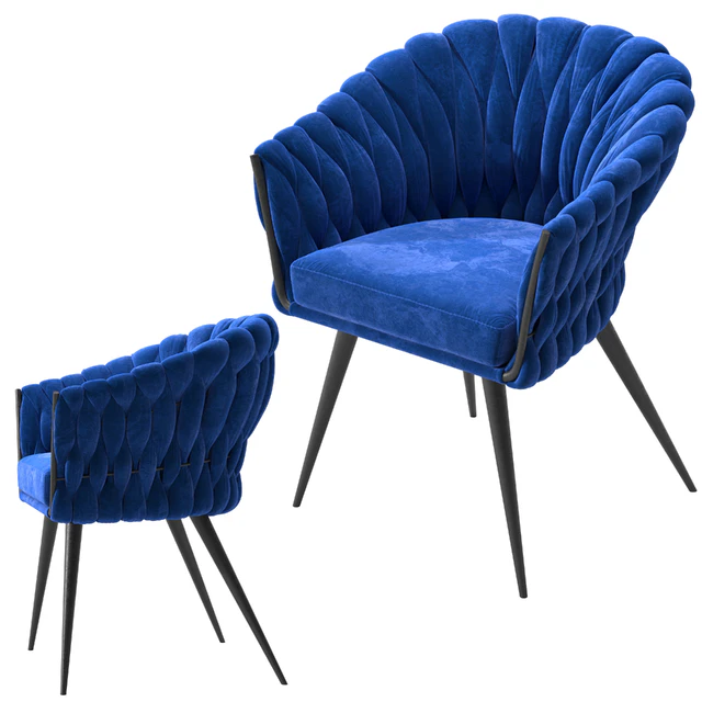 Chair with Armrest Knot Blue — Скачать