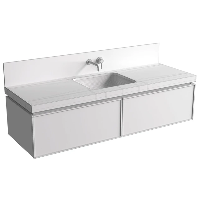 Bathroom Cabinets with washbasins in modern style. Bathroom furniture.Bathroom Sink Cabinets — Descargar