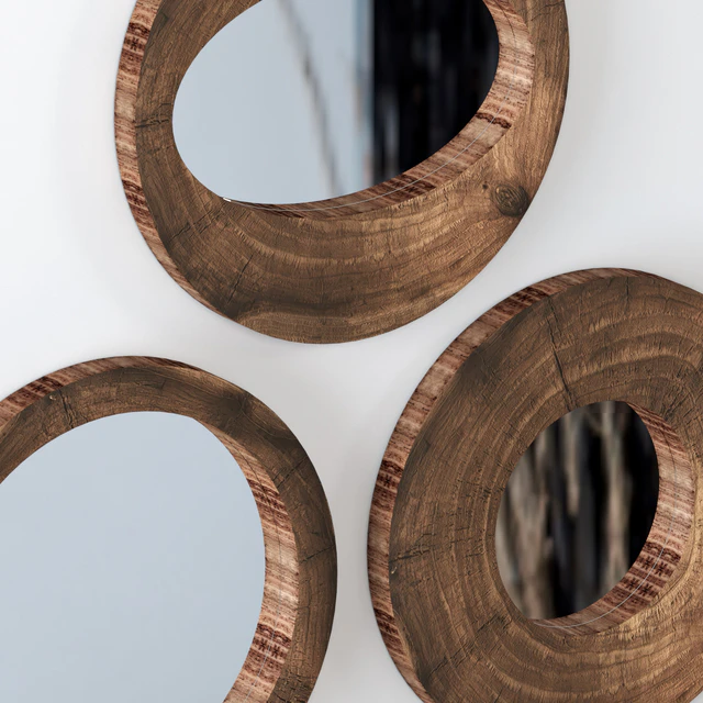 Коллекция зеркал из слэба. — Скачать