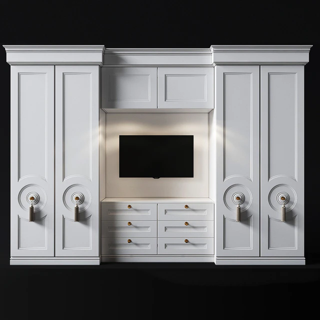 Wardrobe with TV area in the bedroom — Descargar