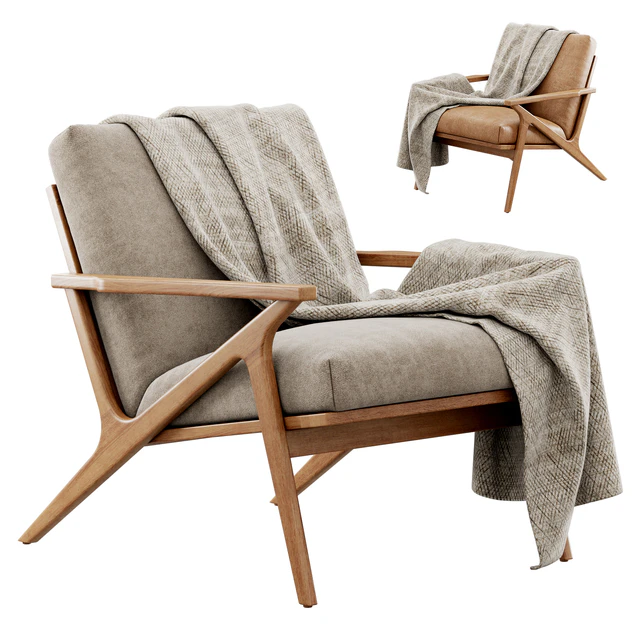 Cavett Wood Frame Armchair by Crate & Barrel — Descargar