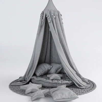 Nursery canopy with pillows — Ver 3
