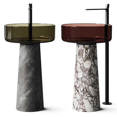 Antonio Lupi Albume Washbasin & Indigo Freestanding Mixer — Ver 1