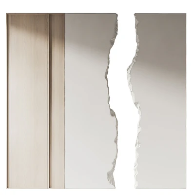 Decorative wall made of stone and wood 001 — Ver 1