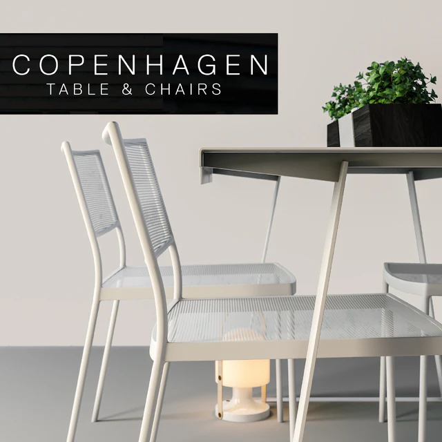 Copenhagen Chairs &amp; Table — Descargar