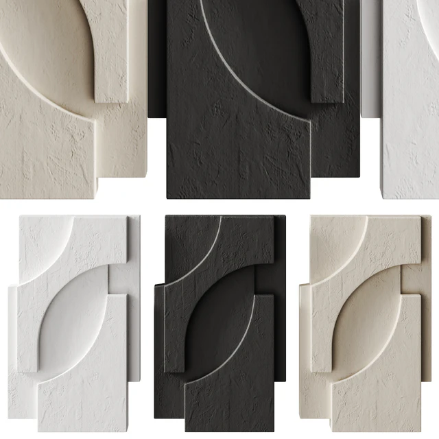 Декоративное панно SERIF RELIEF by  Kristina Dam Studio — Скачать