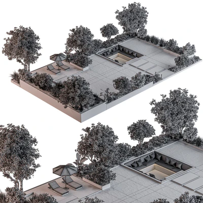 Landscape Furniture Backyard with Pool 96 — Ver 6