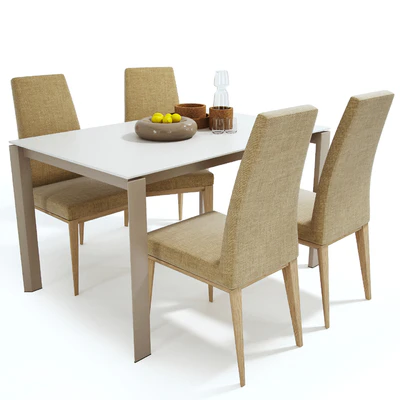Calligaris set table Duca, chair Bess — Ver 1