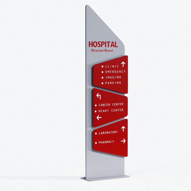 3d model of hospital information board for exterior — Скачать