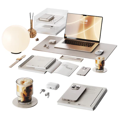 Beige soft decor for the workplace — Вид 1