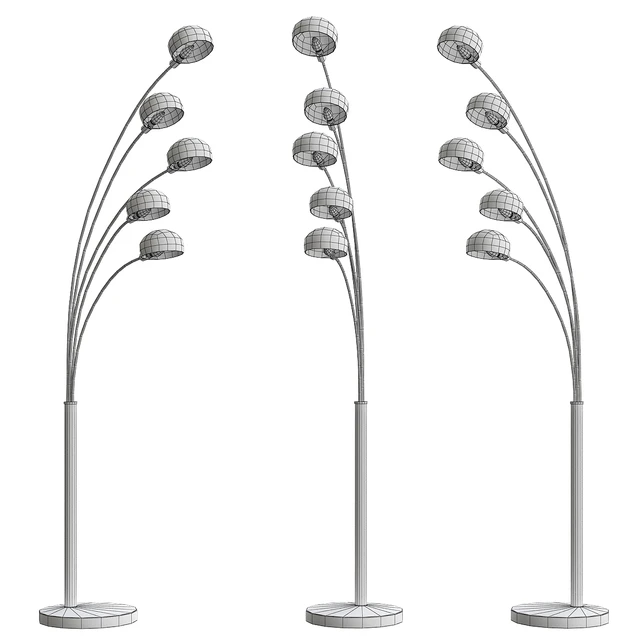 Penbrook Chrome & White Arc Floor Lamp by ELK Home — Descargar