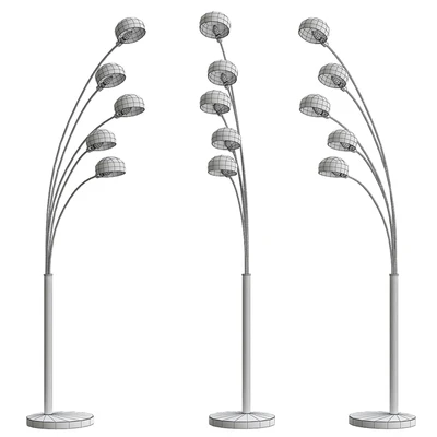 Penbrook Chrome & White Arc Floor Lamp by ELK Home — Ver 2