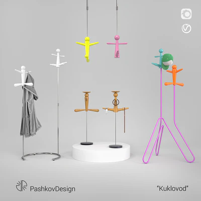 Clothes hanger; organizer for jewelry "Puppeteer" — Ver 1