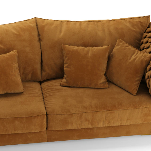 Taylor Llorente Furniture Luxury Leather Sofa  Woven Leather brown — Скачать