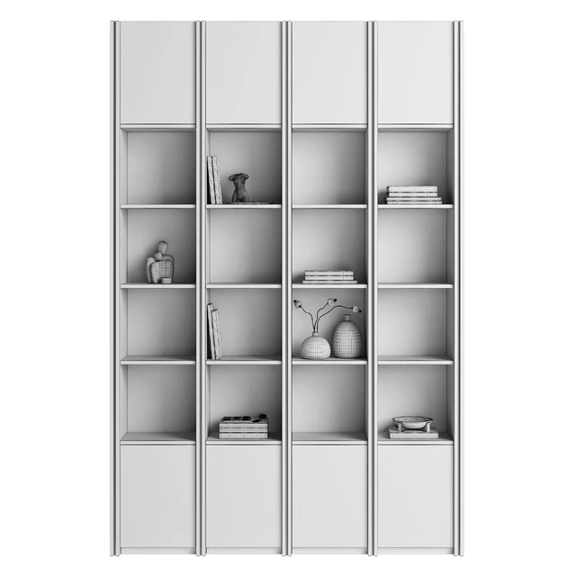 Built-in bookshelf 002 KM — Descargar
