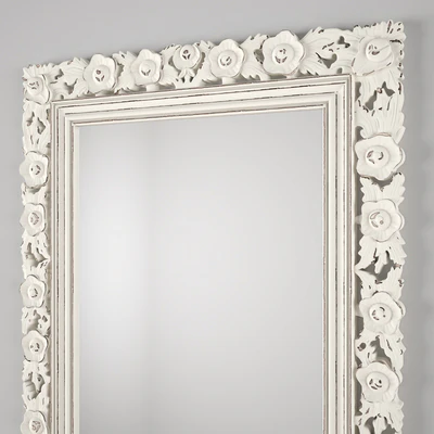 VINTAGE HAND-CARVED FLORAL LEANER MIRROR — Вид 3