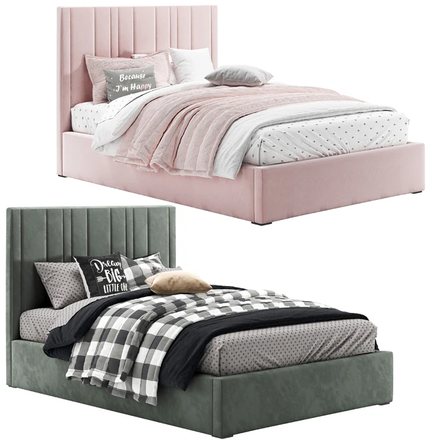 RH Teagan Upholstered Platform Bed — Descargar
