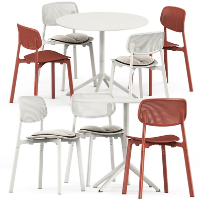 Colander chair and Elephant round table by Kristalia — Ver 1