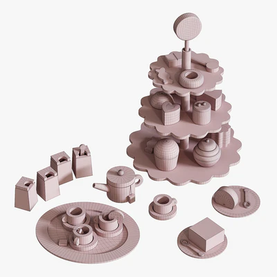 Toy set for tea — Ver 5