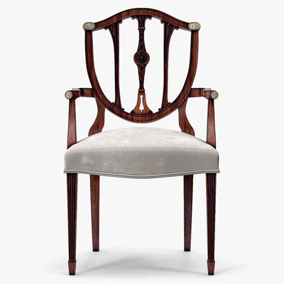 Theodore Alexander Palmerstones Brass Rosette Dinner ArmChair — Ver 3