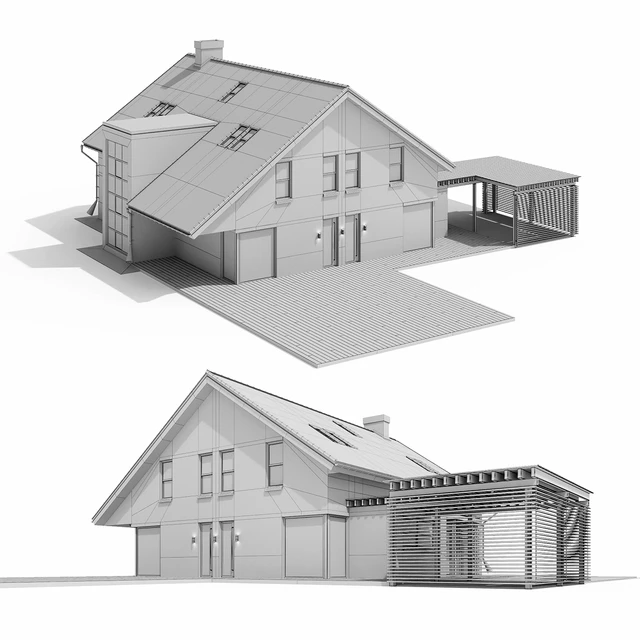 Large cottage with a carport — Descargar