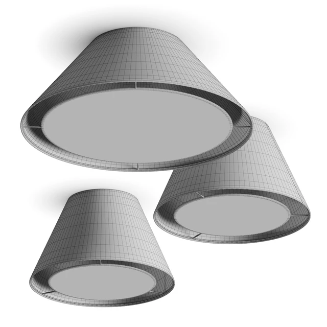Crate and Barrel White Tapered Linen Ceiling Lamps — Descargar
