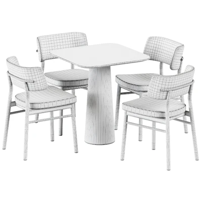 Table POV 460 S70 by Ton and Wooden Chair Marlen by TrabA — Ver 5