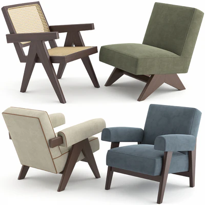 Le Corbusier and Pierre Jeanneret Lounge Chairs — Ver 1