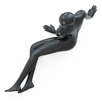 Black female mannequin in a lying pose 51 — Вид 4